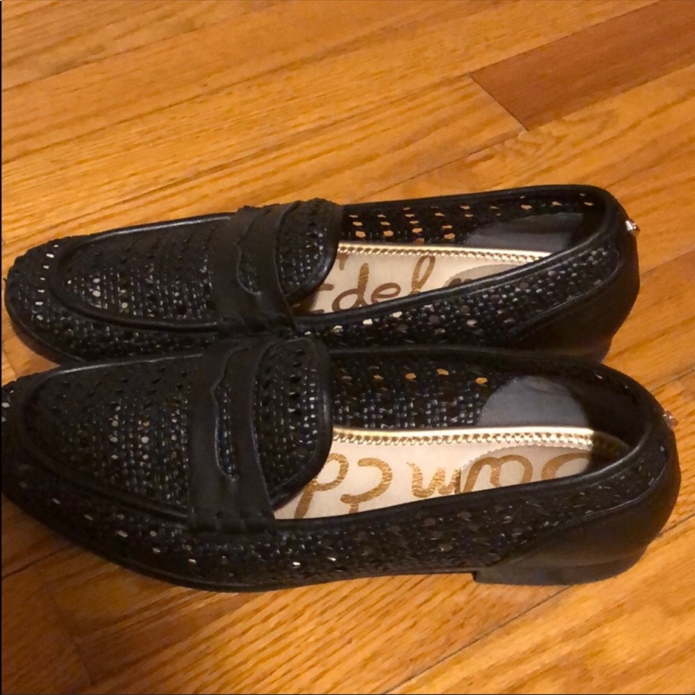 Sam Edelman Woven Pleather Penny Loafers